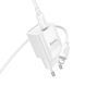 Мережевий зарядний пристрій з кабелем HOCO C148A Charm single port PD30W charger set (C to iP) (EU) White 461655813 фото 3