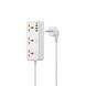 Мережевий подовжувач WIWU 30W Cube Multiple Function GaN Power Strip 1C3A+3 sockets Wi-S005 EU White 303213513 фото 3