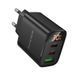 Сетевое зарядное устройство BOROFONE BA98A Ilustre PD30W (2C1A) charger with digital display (EU) Black 626462296 фото 3