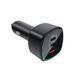 Автомобільний зарядний пристрій ACEFAST B18 200W(2USB-C+USB-A)fast car charger Black 301896812 фото 3
