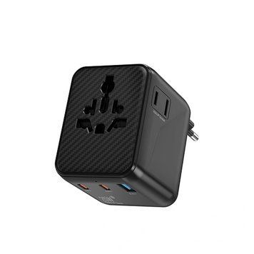 Мережевий фільтр WIWU 25W Warrior GaN Universal Adapter 2C1A Wi-UA011 Black 644853698 фото