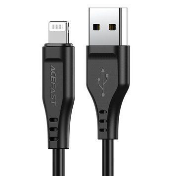 Кабель ACEFAST C3-02 USB to iP 2.4A, 1.2m, TPE, TPE connectors, White 211920383 фото
