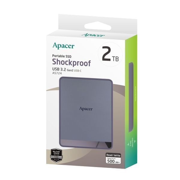 Портативный SSD Apacer AS724 2TB USB 3.2 Gen.2 Type-C Read/Write 500MB/s Mauve 663047753 фото