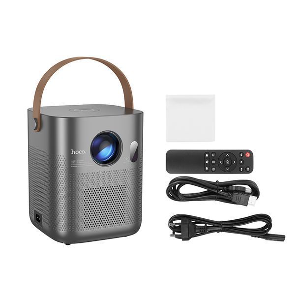 Проектор HOCO DT4 Wi-Fi 2.4/5 ГГц Smart full autofocus projector (720P Android version) EU 110330840 фото