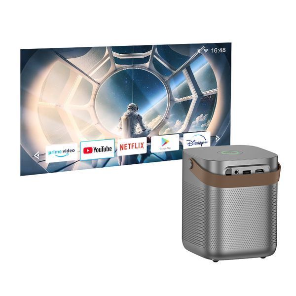Проектор HOCO DT4 Wi-Fi 2.4/5 ГГц Smart full autofocus projector (720P Android version) EU 110330840 фото