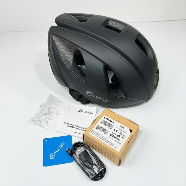 Захисний шолом Smart4u R55 (L) Black (58-62см), акустика, мікрофон, сигнали поворотів та стопів, додаток, пульт BR80 443704332 фото