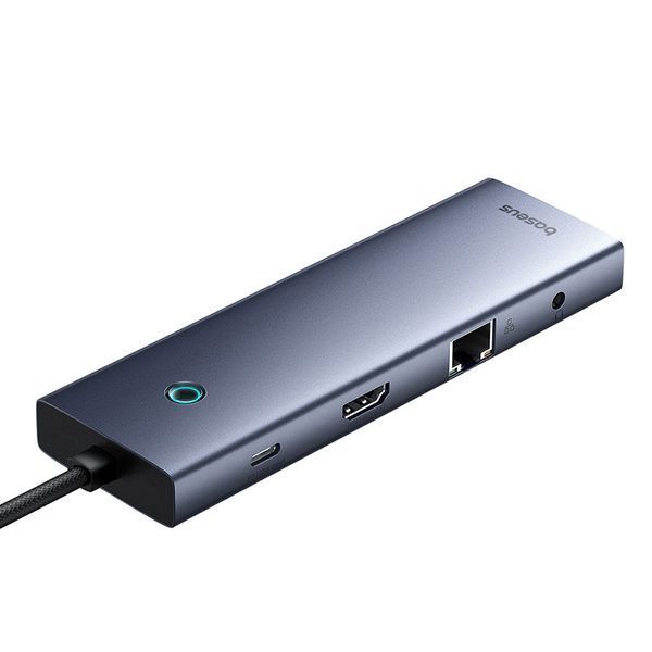USB-хаб Baseus UltraJoy Series 10-Port HUB Docking Station Space Grey（Type-C to HDMI4K@60Hz*1+VGA*1+USB 3.0*3+PD*1+RJ45*1+SD/TF*1+3.5mm*1） 834958171 фото