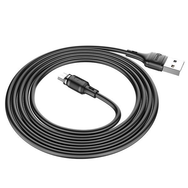 Кабель HOCO X52 USB to Micro 2.4A, 1m, PVC, PVC connectors, magnetic, Black 748675918 фото