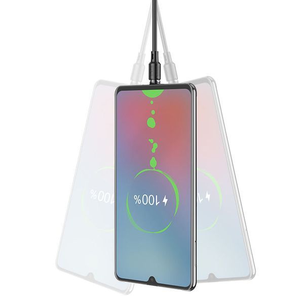 Кабель HOCO X52 USB to Micro 2.4A, 1m, PVC, PVC connectors, magnetic, Black 748675918 фото