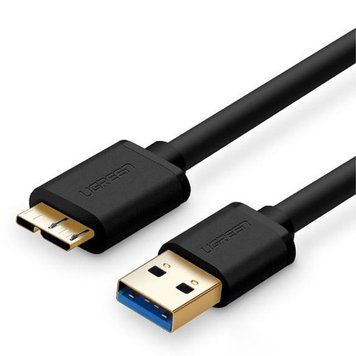 Кабель UGREEN US130 USB 3.0 A Male to Micro USB 3.0 Type B Male Cable 1m (Black) (UGR-10841) 380107449 фото