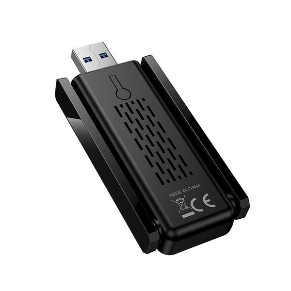 Антена Wi-Fi HOCO HI34 WiFi6 USB external dual antenna wireless network card Black 752342674 фото