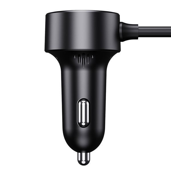 Автомобільний зарядний пристрій Baseus High Efficiency Pro 1-for-2 Car Cigarette Lighter 30W Cosmic Black 793250717 фото