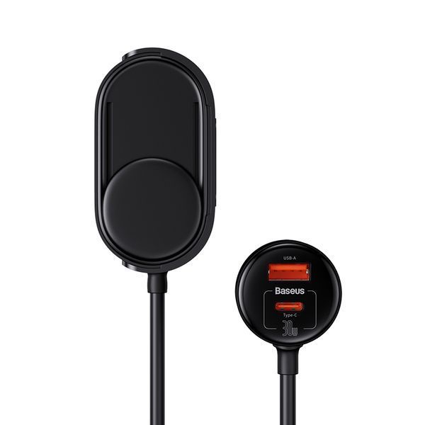 Автомобільний зарядний пристрій Baseus High Efficiency Pro 1-for-2 Car Cigarette Lighter 30W Cosmic Black 793250717 фото