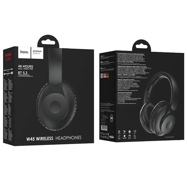 Бездротові накладні навушники HOCO W45 Enjoy BT headset Black 895161307 фото