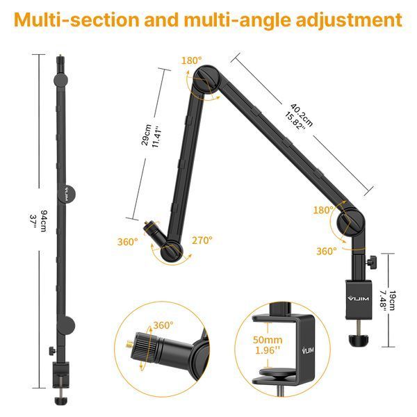 Штатив-тримач Ulanzi Vijim Multifunction Desk Setup Stand (UV-2873 LS25) 428649666 фото