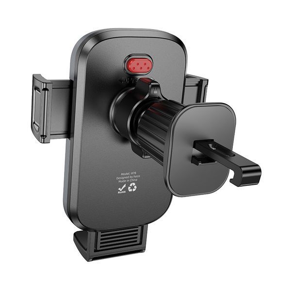Автотримач для телефона HOCO H78 Vista push-type car holder (air outlet) Black Metal Gray 510458387 фото