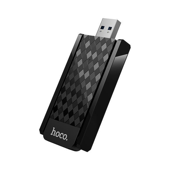 Антена Wi-Fi HOCO HI34 WiFi6 USB external dual antenna wireless network card Black 752342674 фото