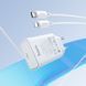 Сетевое зарядное устройство с кабелем HOCO C143A Benefit single port PD20W charger set(C to iP) White 106178432 фото 9