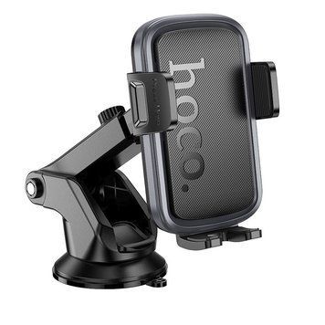 Автодержатель для телефона HOCO H79 Vista push-type car holder (center console) Black Metal Gray 997079667 фото