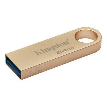 Флеш-накопичувач Kingston USB 3.2 SE9 G3 64GB 220MB/s Metal/Gold 985731133 фото