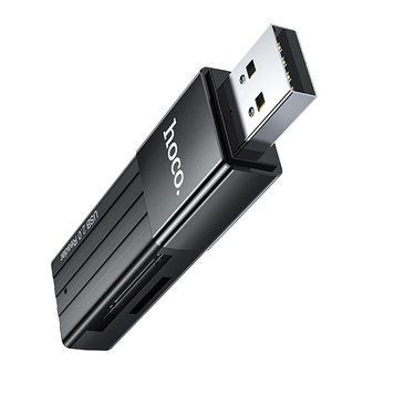 Кардрідер HOCO HB20 Mindful 2-in-1card reader(USB2.0) Black 208282794 фото