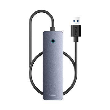 USB-хаб Baseus UltraJoy Series 4-Port HUB Lite 50cm Space Grey（USBA to USB3.0*4+Type-C5V） 778381228 фото