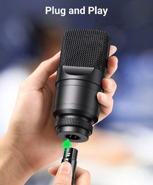 Аудиокабель UGREEN AV130 Cannon Male to Female Microphone Extension Audio Cable 5m Black 444261559 фото
