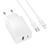 Мережевий зарядний пристрій з кабелем BOROFONE BAS76A Source PD30W+QC3.0 charger set(C to iP) White 962495361 фото