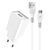 Мережевий зарядний пристрій з кабелем WUW-T82 Single USB home charger set type-c 114161760 фото
