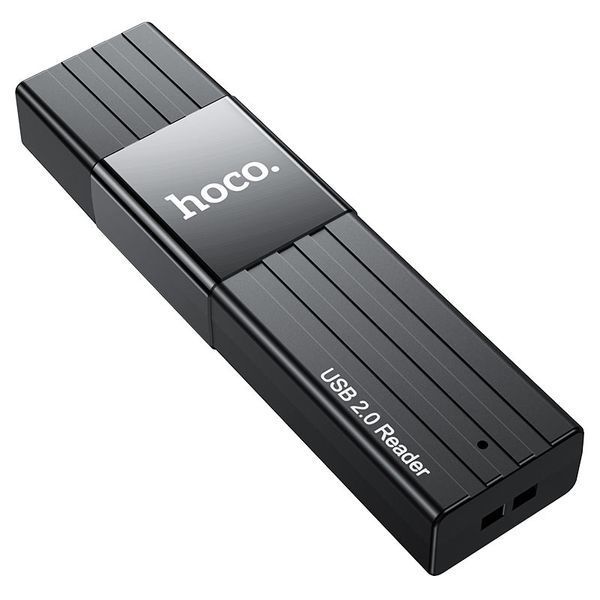 Кардрідер HOCO HB20 Mindful 2-in-1card reader(USB2.0) Black 208282794 фото