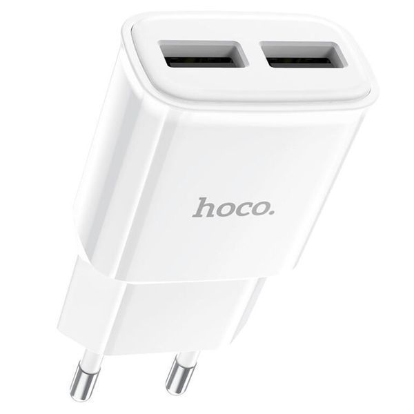 Мережевий зарядний пристрій HOCO C88A Star round dual port charger 12W White 113617660 фото