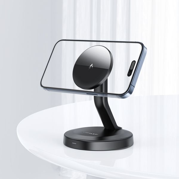 Беспроводное мультизарядное устройство ACEFAST E26 desktop mobile phone wireless charging holder Black 832425016 фото