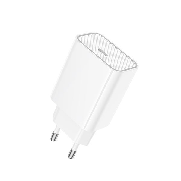 Мережевий зарядний пристрій HOCO C143A Benefit single port PD20W charger White 905649732 фото
