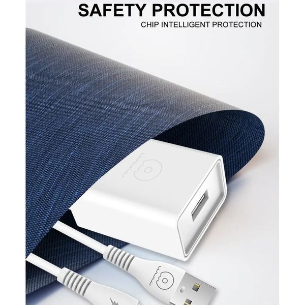 Мережевий зарядний пристрій з кабелем WUW-T82 Single USB home charger set type-c 114161760 фото