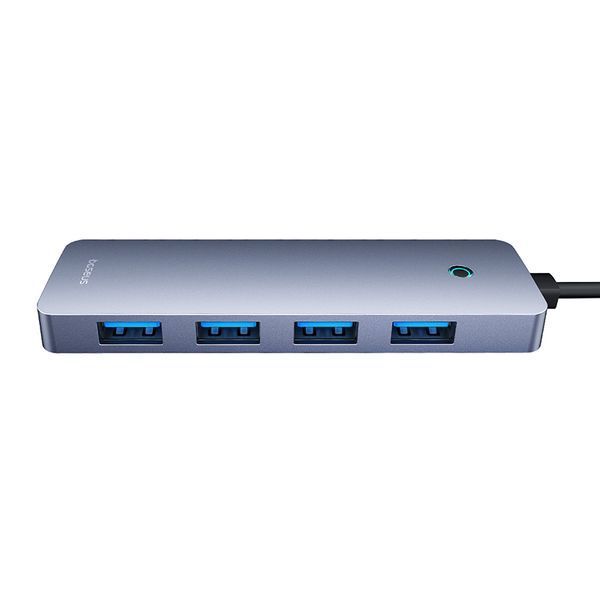 USB-хаб Baseus UltraJoy Series 4-Port HUB Lite 50cm Space Grey（USBA to USB3.0*4+Type-C5V） 778381228 фото