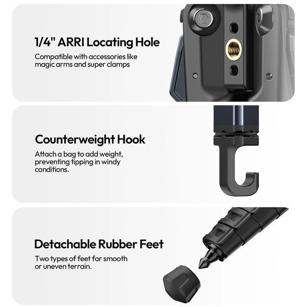 Штатив Ulanzi OMBRA II YING Tripod (38-156cm) Black 895970894 фото
