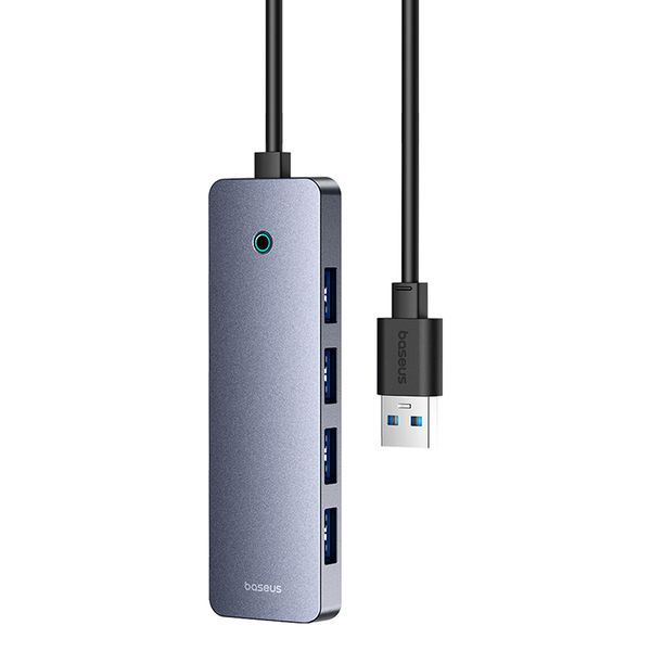 USB-хаб Baseus UltraJoy Series 4-Port HUB Lite 50cm Space Grey（USBA to USB3.0*4+Type-C5V） 778381228 фото