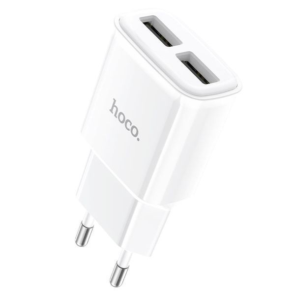 Мережевий зарядний пристрій HOCO C88A Star round dual port charger 12W White 113617660 фото