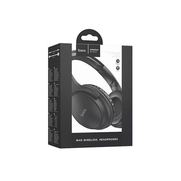 Бездротові накладні навушники HOCO W40 Mighty BT headphones Black 181263104 фото