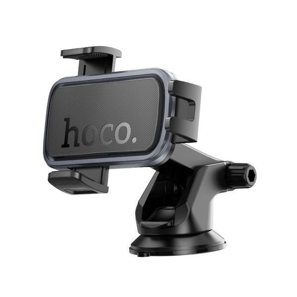 Автодержатель для телефона HOCO H79 Vista push-type car holder (center console) Black Metal Gray 997079667 фото