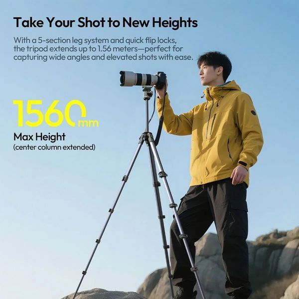 Штатив Ulanzi OMBRA II YING Tripod (38-156cm) Black 895970894 фото