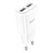 Мережевий зарядний пристрій HOCO C88A Star round dual port charger 12W White 113617660 фото 1