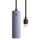 USB-хаб Baseus UltraJoy Series 4-Port HUB Lite 50cm Space Grey（USBA to USB3.0*4+Type-C5V） 778381228 фото 3