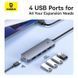 USB-хаб Baseus UltraJoy Series 4-Port HUB Lite 50cm Space Grey（USBA to USB3.0*4+Type-C5V） 778381228 фото 10