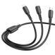 Кабель BOROFONE BX71 USB to iP+Type-C+Micro 2A, 1m, PVC, PVC connectors, Black 102452589 фото 3