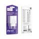 Мережевий зарядний пристрій HOCO C143A Benefit single port PD20W charger White 905649732 фото 2