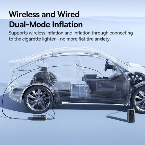 Автомобільний насос Baseus PrimeTrip VA1 Wired and Wireless 2-in-1 Tire Inflator Cosmic Black 786647286 фото