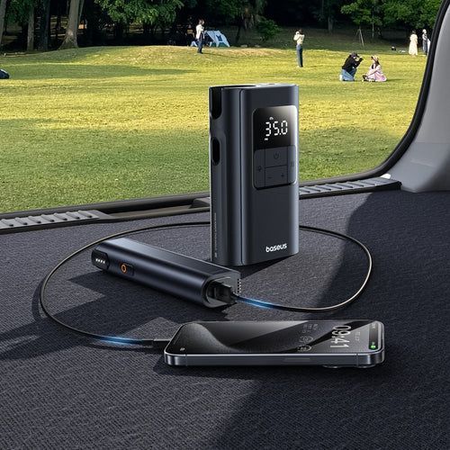 Автомобільний насос Baseus PrimeTrip VA1 Wired and Wireless 2-in-1 Tire Inflator Cosmic Black 786647286 фото