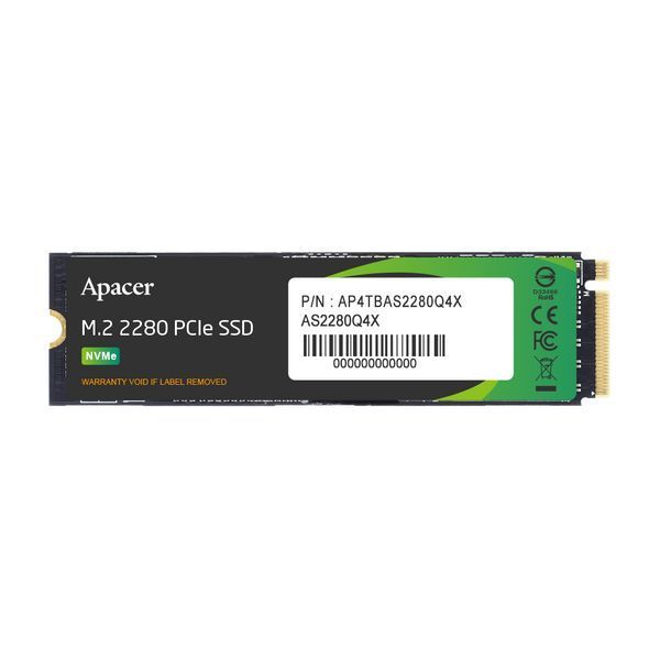 Накопитель SSD M.2 Apacer AS2280Q4X 2TB 2280 PCIe 3.0x4 NVMe 3D NAND Read/Write: 5000/4400 MB/sec 808794588 фото