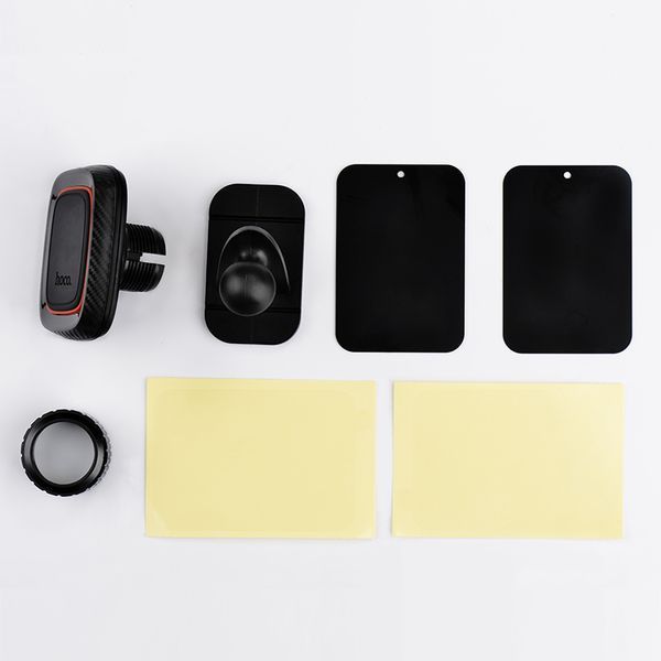 Автотримач для телефона HOCO CA24 Lotto series magnetic automotive center adsorbed holder Black 597616556 фото